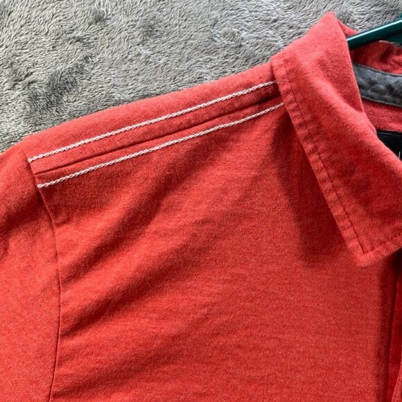 Billabong Polo Shirt Mens Medium Orange Golf Lightweight Performance Stretch - Picture 5 of 10